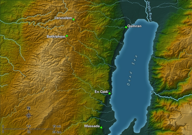 mapa qumran pergaminho descoberta manuscrito do mar morto
